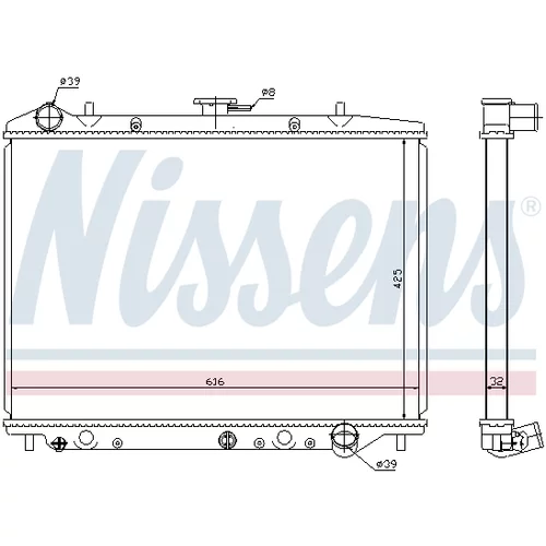 Chladič motora 630754 /NISSENS/ - obr. 4