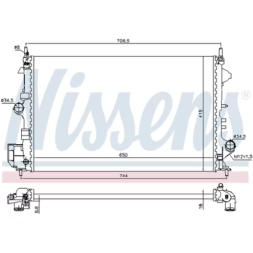 Chladič motora 630789 /NISSENS/ - obr. 4