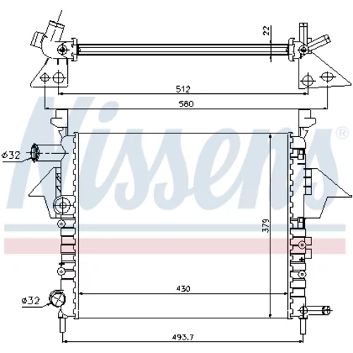 Chladič motora 63856 /NISSENS/ - obr. 4