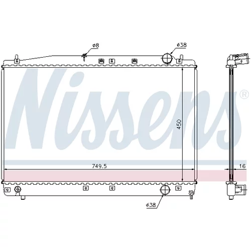 Chladič motora 646802 /NISSENS/ - obr. 5