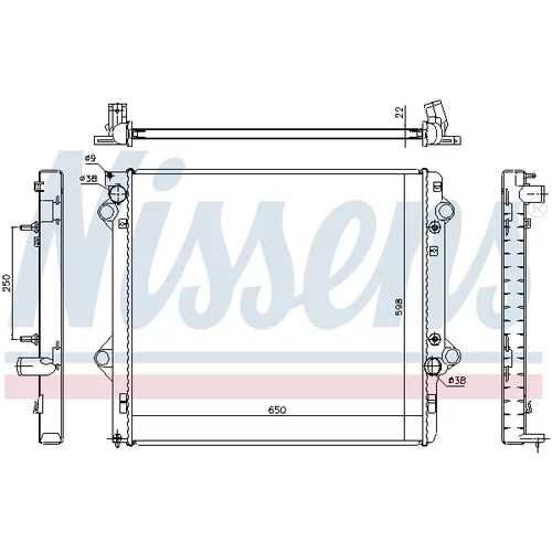 Chladič motora 646805 /NISSENS/ - obr. 4