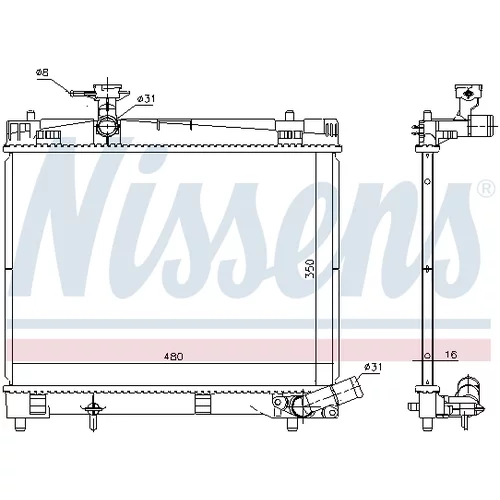 Chladič motora 646868 /NISSENS/ - obr. 5