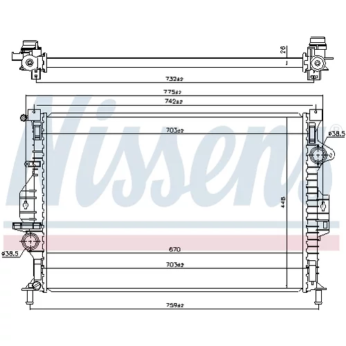 Chladič motora 66863 /NISSENS/ - obr. 4