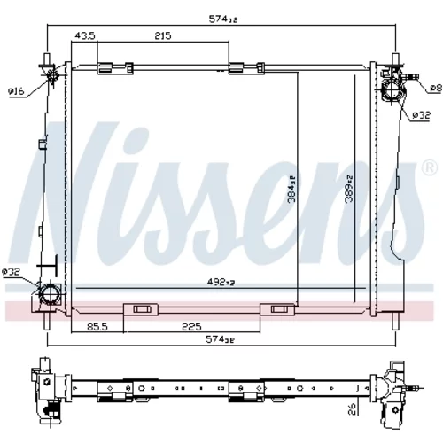 Chladič motora 67284 /NISSENS/ - obr. 5