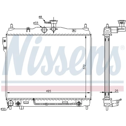 Chladič motora 67487 /NISSENS/ - obr. 4