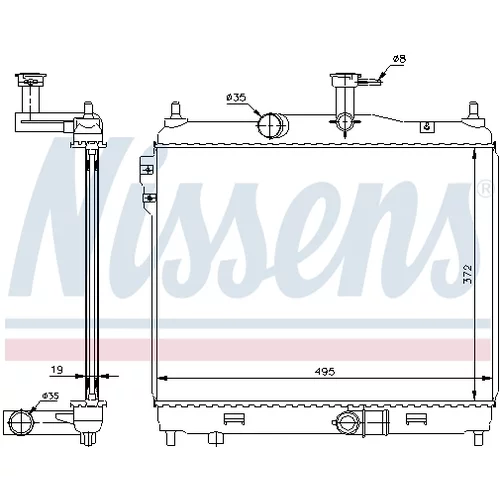 Chladič motora 67512 /NISSENS/ - obr. 5