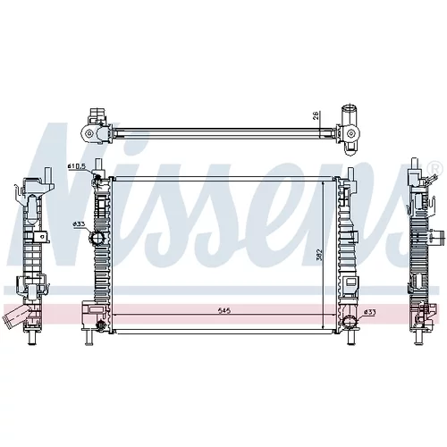 Chladič motora 68523 /NISSENS/ - obr. 4