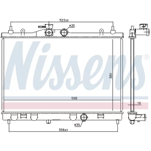 Chladič motora 68741 /NISSENS/ - obr. 4