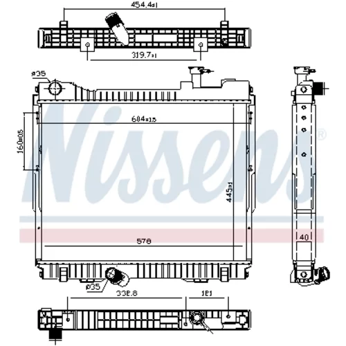 Chladič motora 68742 /NISSENS/ - obr. 4