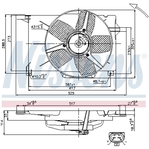 Ventilátor chladenia motora 85005 /NISSENS/ - obr. 5