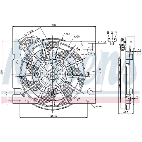Ventilátor chladenia motora 85186 /NISSENS/ - obr. 5