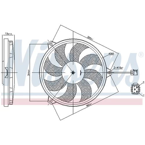 Ventilátor chladenia motora 85607 /NISSENS/ - obr. 5