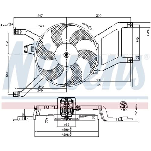 Ventilátor chladenia motora 85714 /NISSENS/ - obr. 5