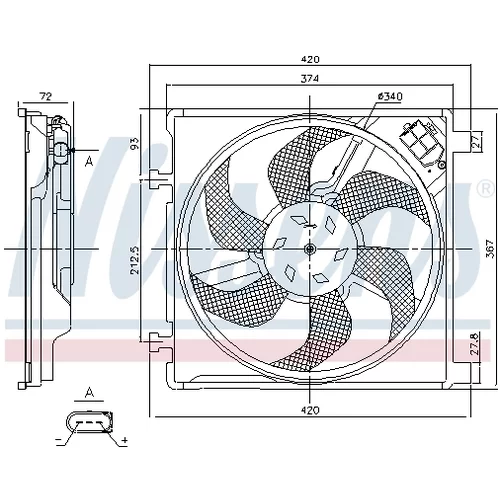 Ventilátor chladenia motora 85868 /NISSENS/ - obr. 5