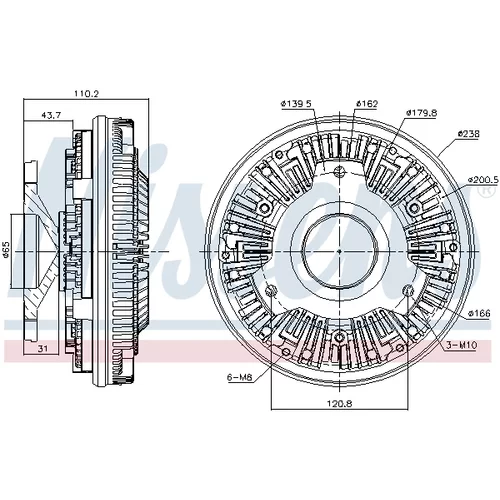 Spojka ventilátora chladenia 86153 /NISSENS/ - obr. 4