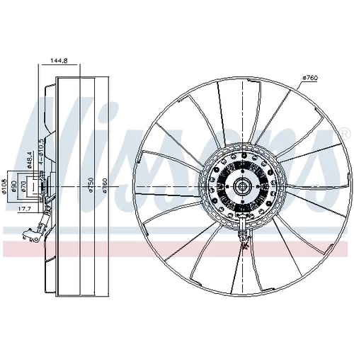 Spojka ventilátora chladenia 86232 /NISSENS/ - obr. 6