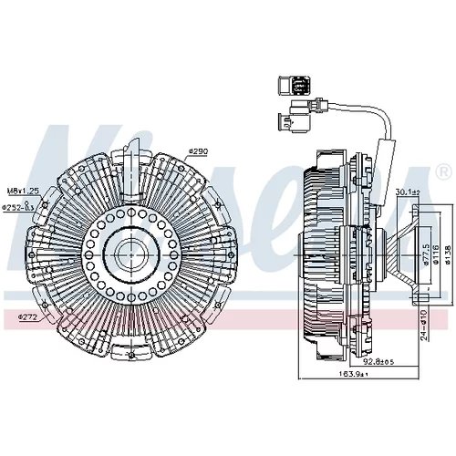 Spojka ventilátora chladenia NISSENS 86248