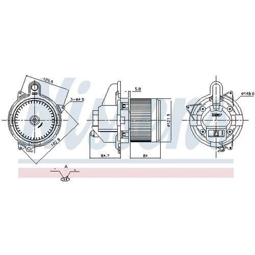 Vnútorný ventilátor NISSENS 87846