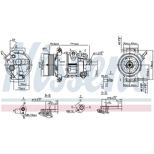 Kompresor klimatizácie 890030 /NISSENS/ - obr. 6