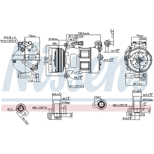 Kompresor klimatizácie 890062 /NISSENS/ - obr. 9