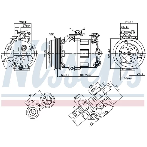 Kompresor klimatizácie 890185 /NISSENS/ - obr. 5