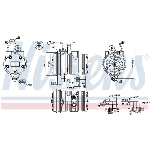 Kompresor klimatizácie 89261 /NISSENS/ - obr. 6