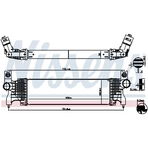 Chladič plniaceho vzduchu 961556 /NISSENS/ - obr. 4