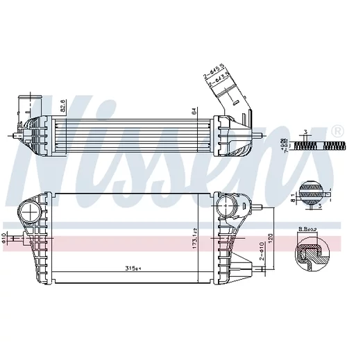 Chladič plniaceho vzduchu 961561 /NISSENS/ - obr. 5