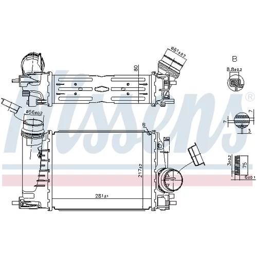 Chladič plniaceho vzduchu 961584 /NISSENS/ - obr. 5