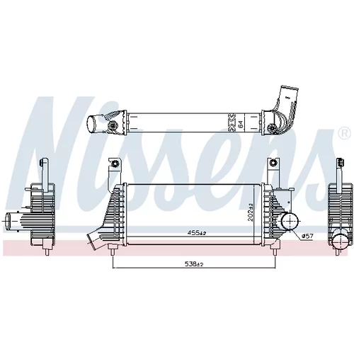 Chladič plniaceho vzduchu 961593 /NISSENS/ - obr. 4