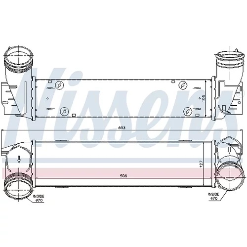Chladič plniaceho vzduchu 96595 /NISSENS/ - obr. 4