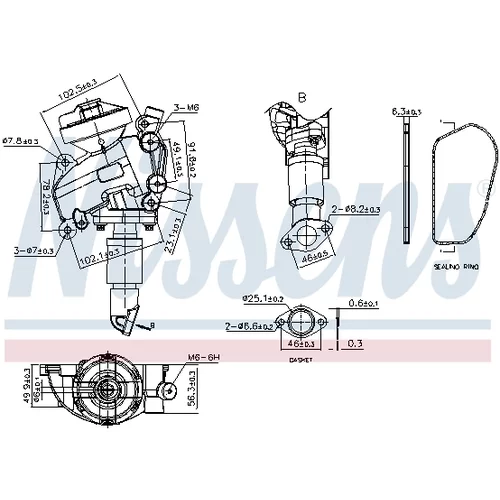 EGR ventil 98415 /NISSENS/ - obr. 5