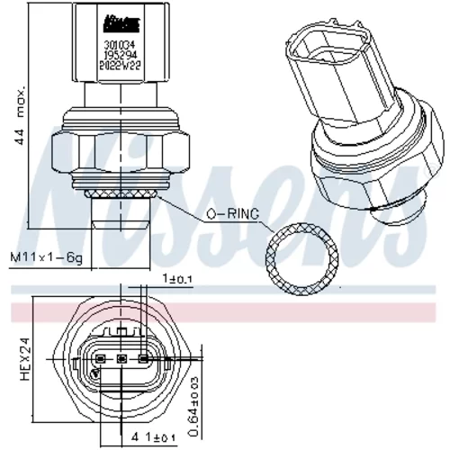 Tlakový spínač klimatizácie 301034 /NISSENS/ - obr. 5