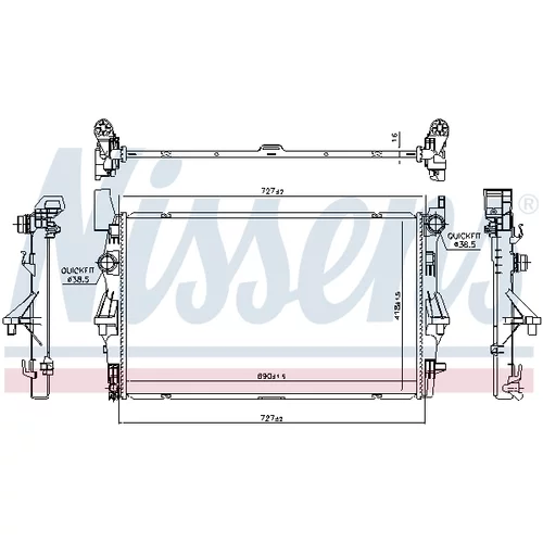 Chladič motora 606022 /NISSENS/ - obr. 6