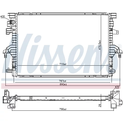 Chladič motora 606088 /NISSENS/ - obr. 4