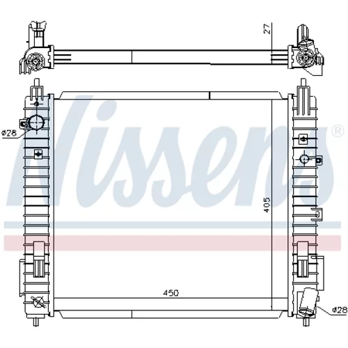 Chladič motora 606139 /NISSENS/ - obr. 4
