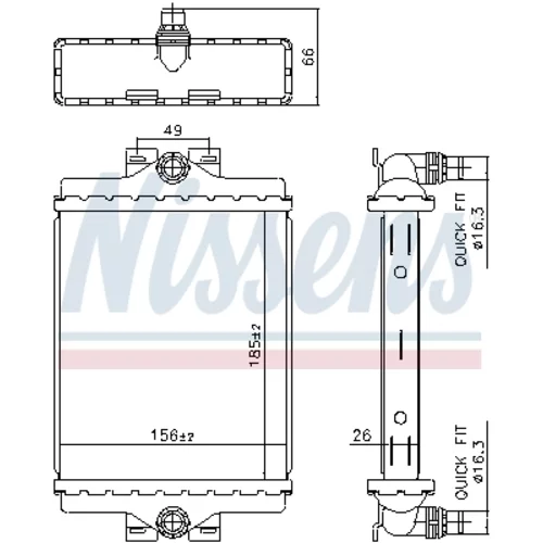 Chladič motora 606270 /NISSENS/ - obr. 5