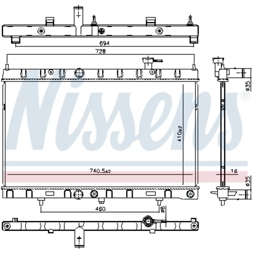 Chladič motora 606312 /NISSENS/