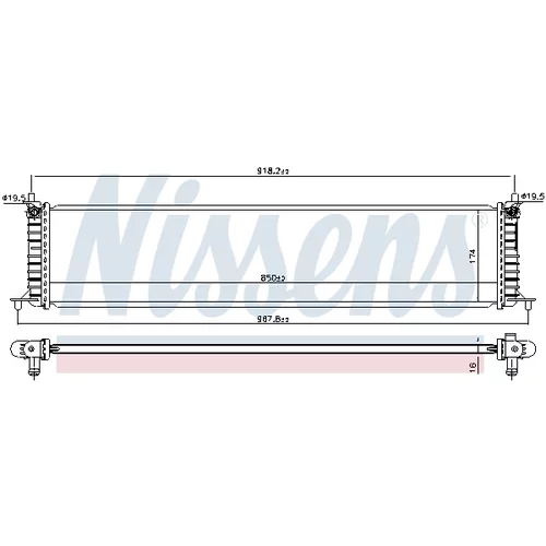 Chladič motora 606454 /NISSENS/ - obr. 5