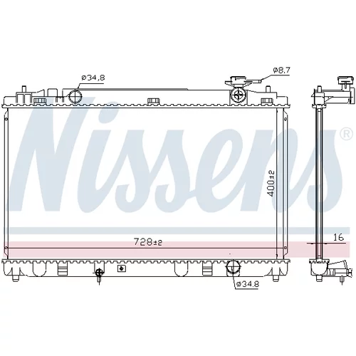 Chladič motora 606836 /NISSENS/ - obr. 4