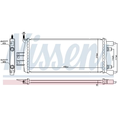 Chladič motora 606840 /NISSENS/ - obr. 5