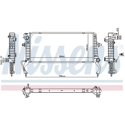 Chladič motora 607023 /NISSENS/ - obr. 4