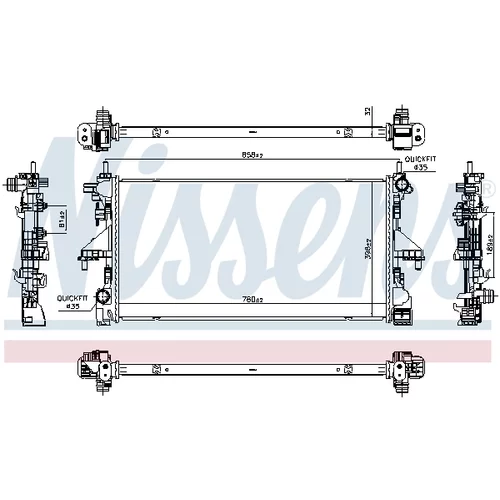Chladič motora 607200 /NISSENS/ - obr. 4