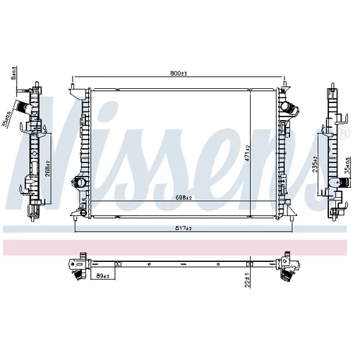 Chladič motora 607225 /NISSENS/ - obr. 4