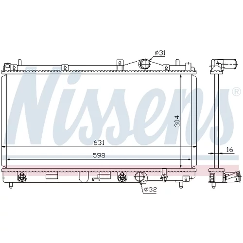 Chladič motora 609941 /NISSENS/ - obr. 5