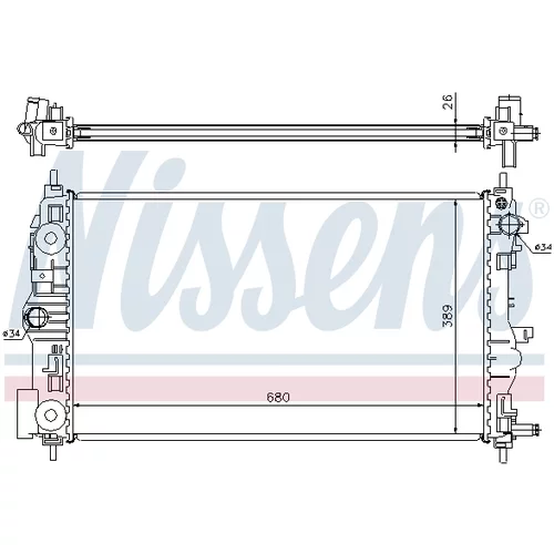 Chladič motora 61676 /NISSENS/ - obr. 4