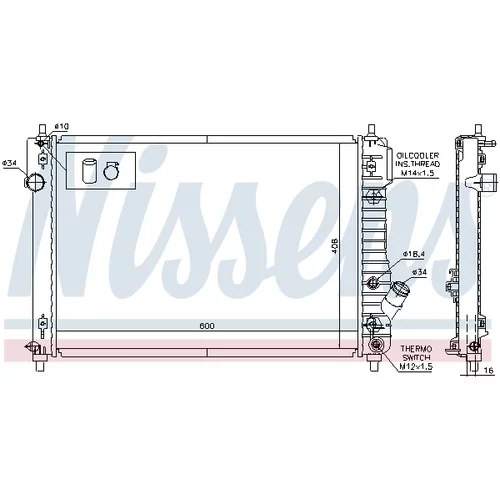 Chladič motora 616904 /NISSENS/ - obr. 5
