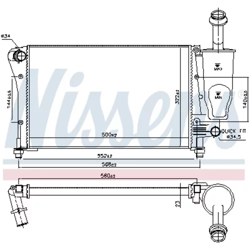 Chladič motora 617853 /NISSENS/ - obr. 4