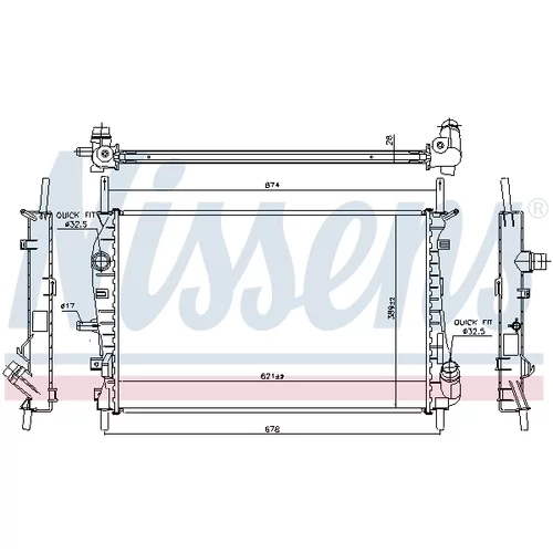 Chladič motora 62023A /NISSENS/ - obr. 5