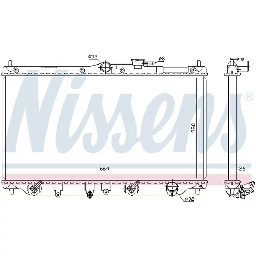 Chladič motora 622831 /NISSENS/ - obr. 1